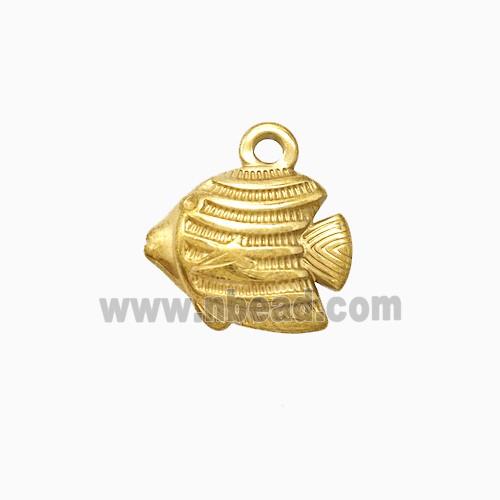 Stainless Steel Fish Pendant Gold Plated