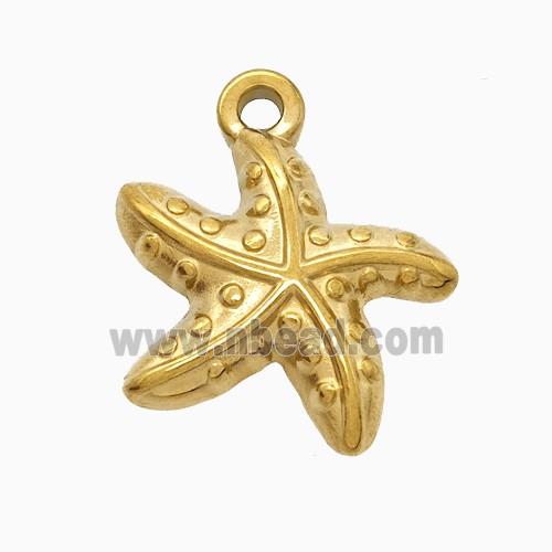 Stainless Steel Starfish Pendant Gold Plated