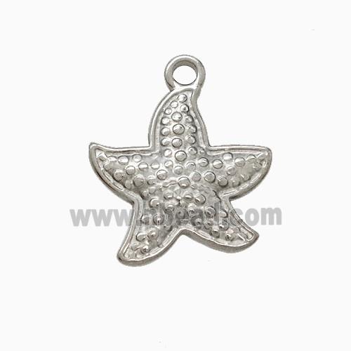 Raw Stainless Steel Starfish Pendant
