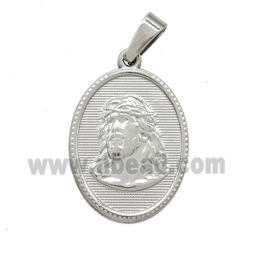 Raw 304 Stainless Steel Jesus Pendant