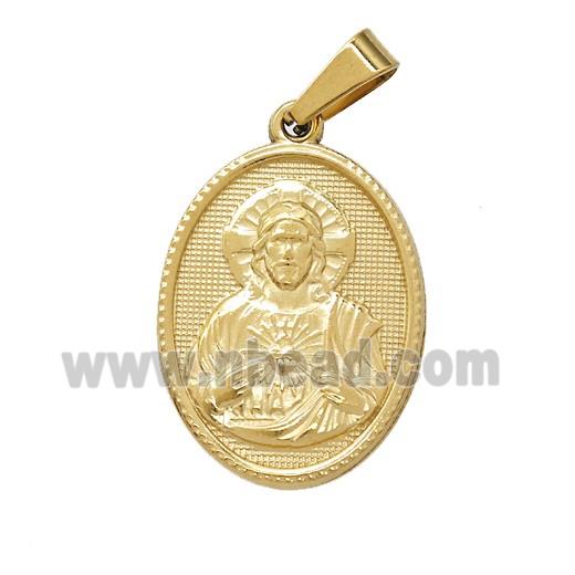 Stainless Steel Pendant, Gold Plated