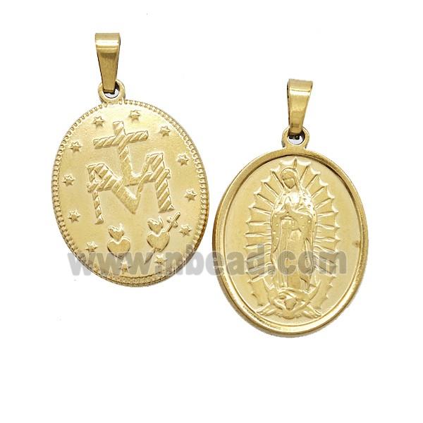 Stainless Steel Pendant, Gold Plated