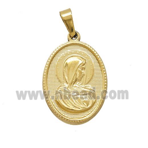 Stainless Steel Pendant, Gold Plated