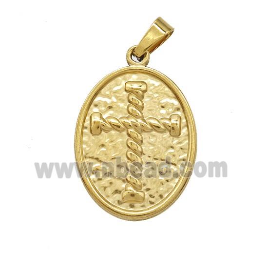 Stainless Steel Pendant, Gold Plated