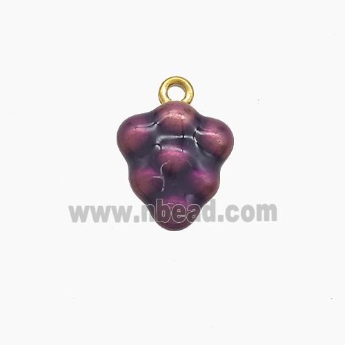 Enamel Stainless Steel Pendant, Gold Plated
