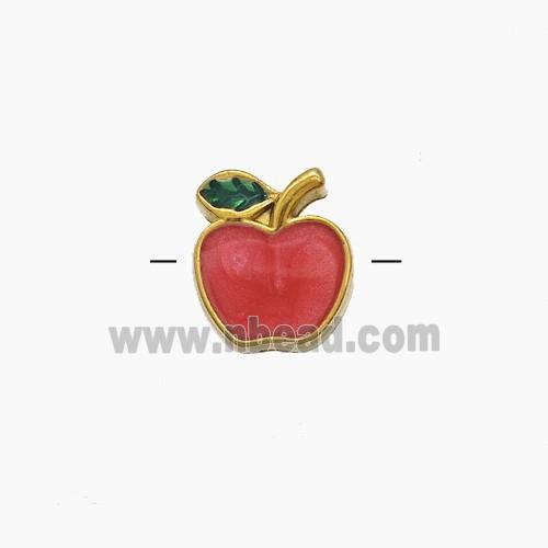 Enamel Stainless Steel Pendant, Gold Plated