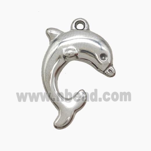 Stainless Steel Pendant, platinum plated