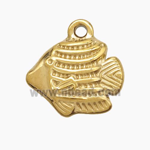 Stainless Steel Pendant, Gold plated