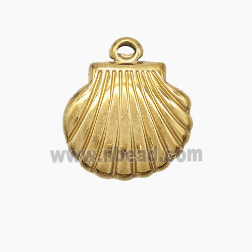 Stainless Steel Pendant, Gold plated