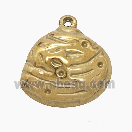 Stainless Steel Pendant, Gold plated