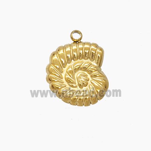 Stainless Steel Pendant, Gold plated