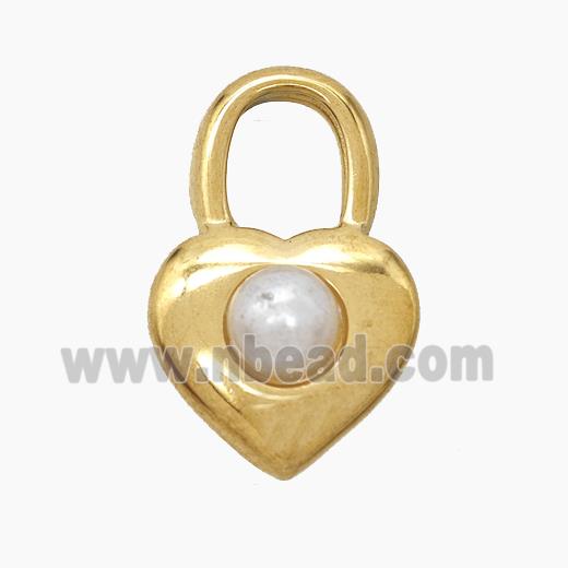 Stainless Steel Pendant, Gold plated