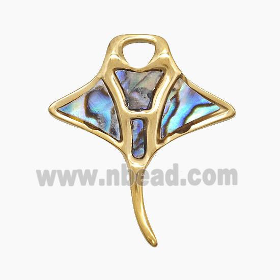 Stainless Steel Pendant, Gold plated