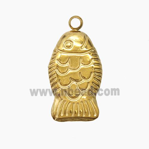 Stainless Steel Pendant, Gold plated