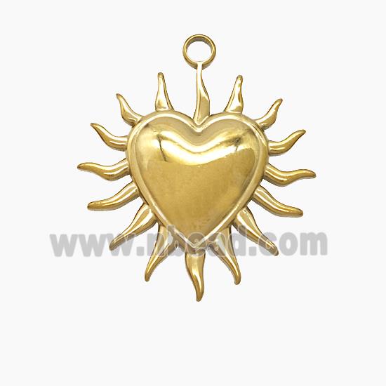 Stainless Steel Pendant, Gold plated