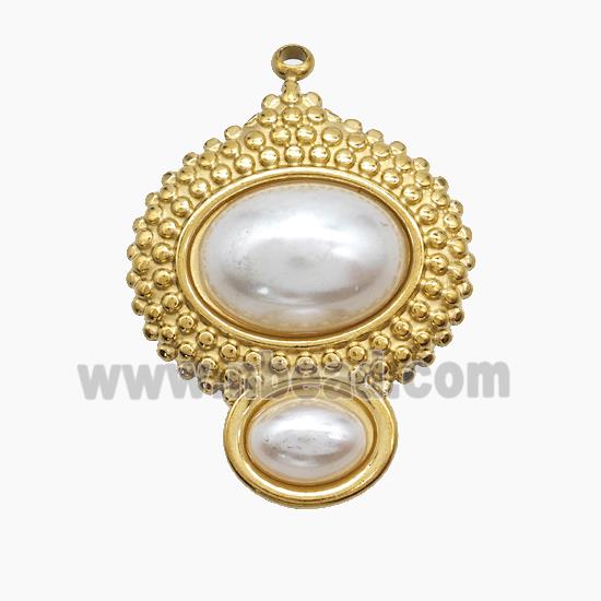 Stainless Steel Pendant, Gold plated