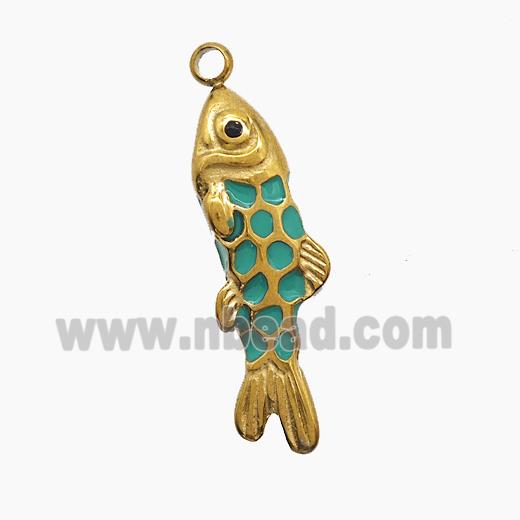 Stainless Steel Pendant, Gold plated
