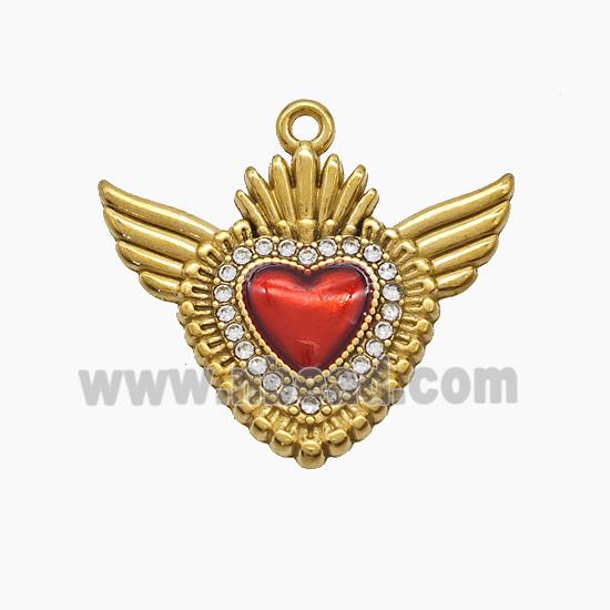 Stainless Steel Pendant, Gold plated