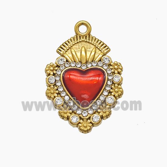 Stainless Steel Pendant, Gold plated
