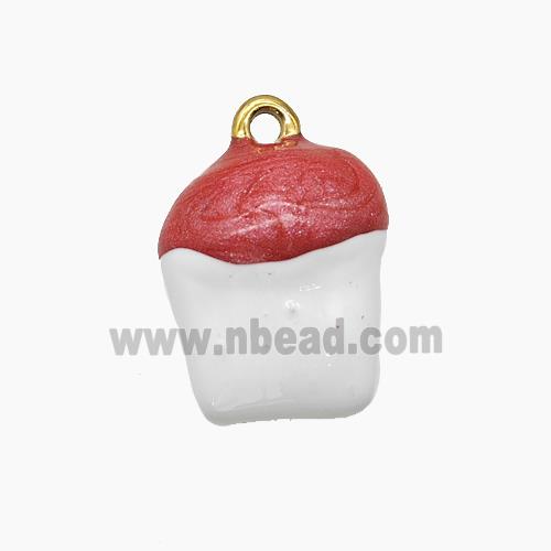 Stainless Steel Ice Cream Pendant Enamel Gold Plated