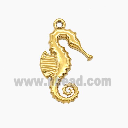 Enamel Stainless Steel Pendant, Gold plated