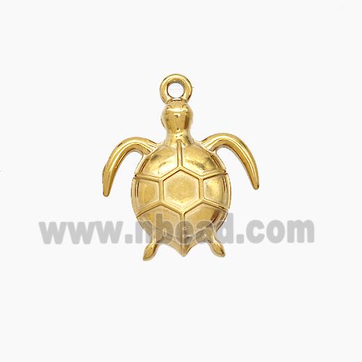 Enamel Stainless Steel Pendant, Gold plated