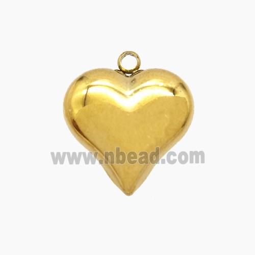 Stainless Steel Heart Pendant Gold plated