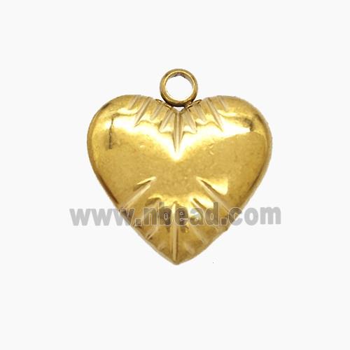 Stainless Steel Heart Pendant Gold plated