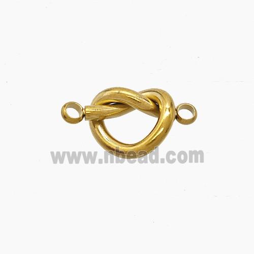 Stainless Steel Heart Connector Gold plated