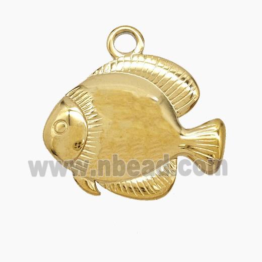 Stainless Steel Fish Pendant Gold Plated