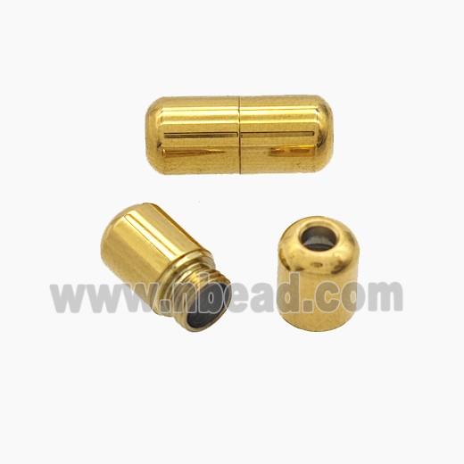 Stainless Steel Cord End Screw Gold plated