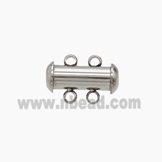 Raw Stainless Steel Clasp 2Strings Magnetic