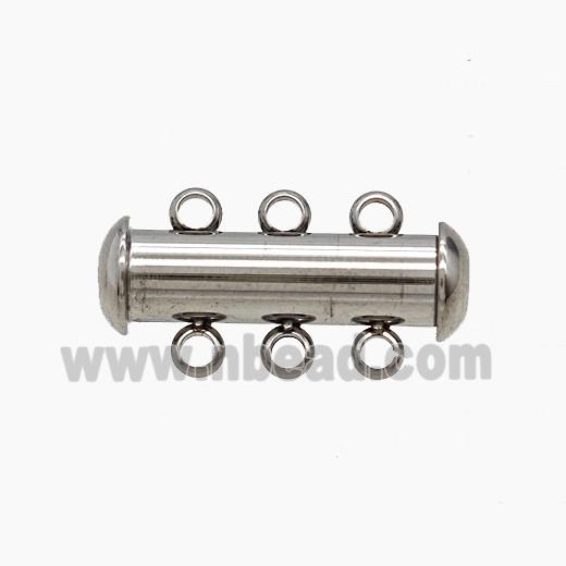 Raw Stainless Steel Clasp 3Strings Magnetic