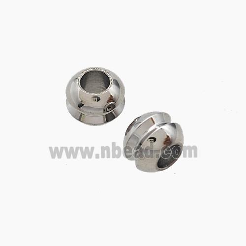 Raw Stainless Steel Rondelle Beads