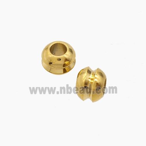 Stainless Steel Rondelle Beads Gold plated