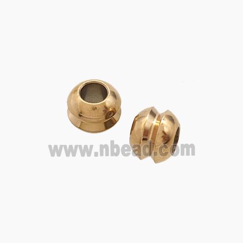 Stainless Steel Rondelle Beads Gold plated