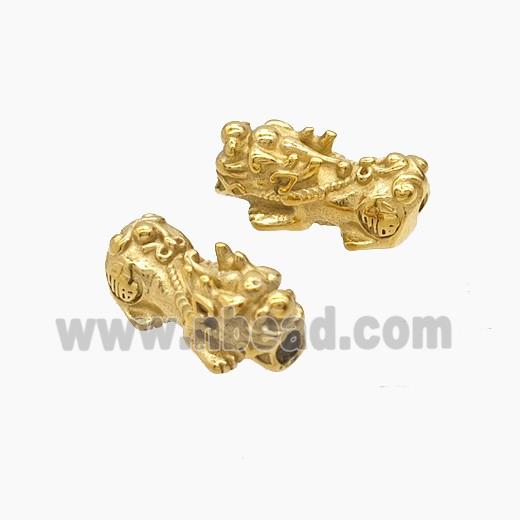 Stainless Steel Pixiu Beads Gold plated