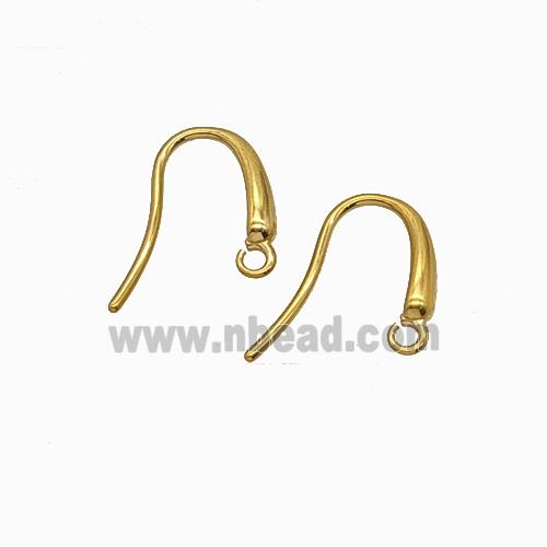 Stainless Steel Hook Earrings Gold Plated