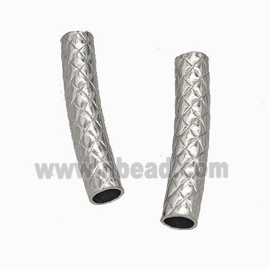 Raw Stainless Steel Tube Beads Curving Large Hole