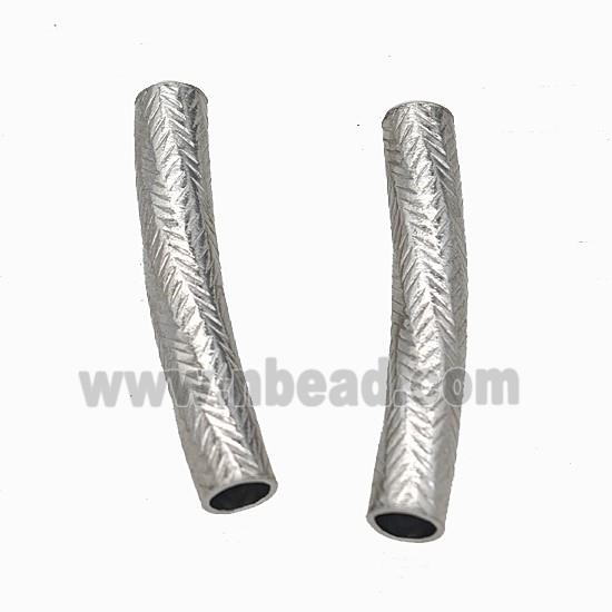 Raw Stainless Steel Tube Beads Curving Large Hole