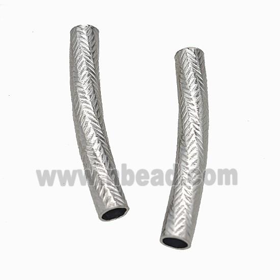 Raw Stainless Steel Tube Beads Curving Large Hole