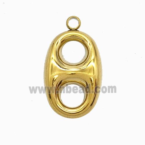 Soda Pop Pull-tab Charms Stainless Steel Pendant Gold Plated