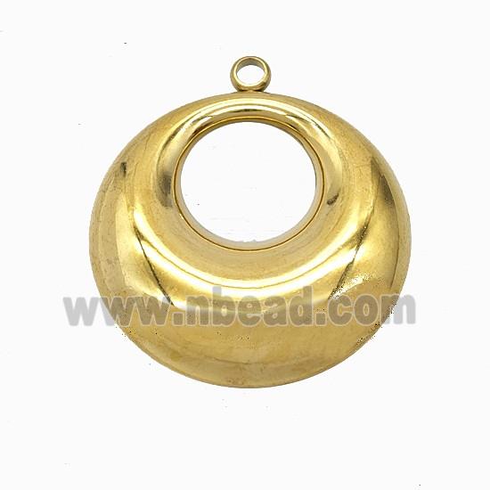 Stainless Steel Gogo Pendant Gold Plated
