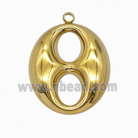 Soda Pop Pull-tab Charms Stainless Steel Pendant Gold Plated