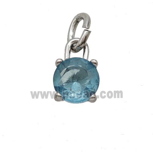 Raw Stainless Steel Pendant Pave Zirconia