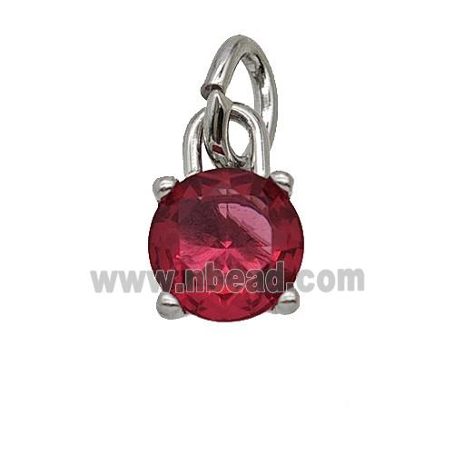 Raw Stainless Steel Pendant Pave Zirconia