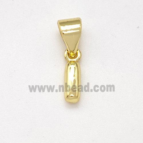 Stainless Steel Letter-I Pendant Gold Plated