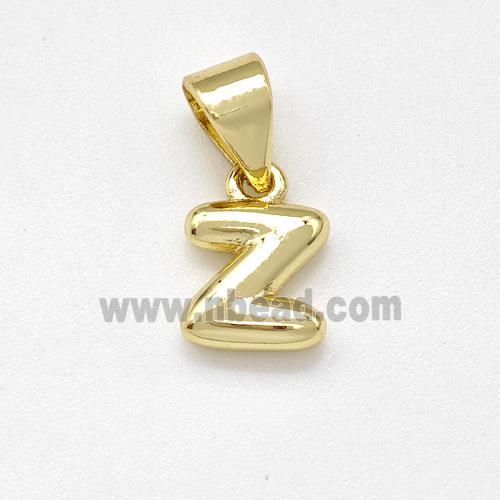Stainless Steel Letter-Z Pendant Gold Plated