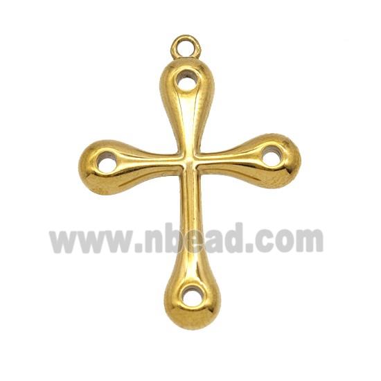 Stainless Steel Cross Pendant Gold Plated