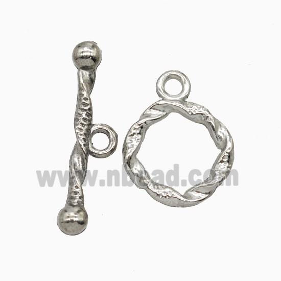 Raw Stainless Steel Toggle Clasp